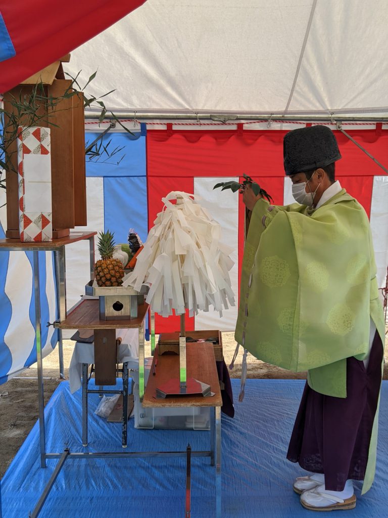 快晴の地鎮祭